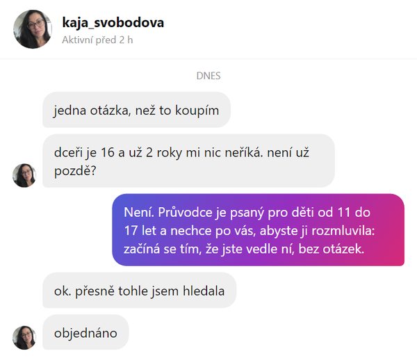Zpráva od maminky